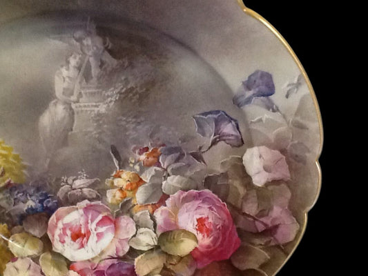 Decorative Limoges Plate – Late 19th Century (Unique Piece)