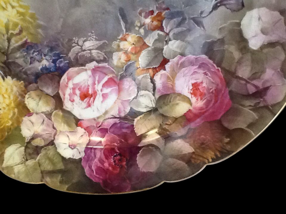 Decorative Limoges Plate – Late 19th Century (Unique Piece)