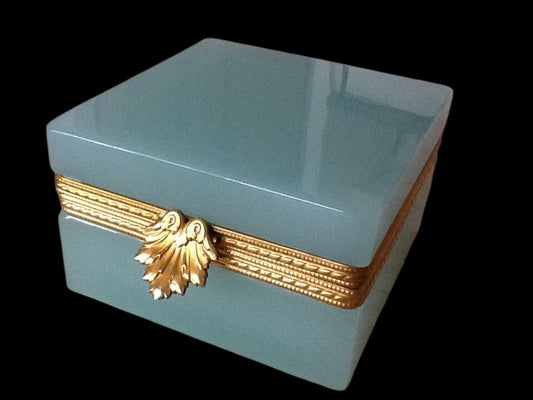 Murano Turquoise Jade Jewelry Box
