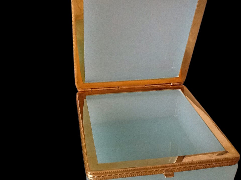 Murano Turquoise Jade Jewelry Box