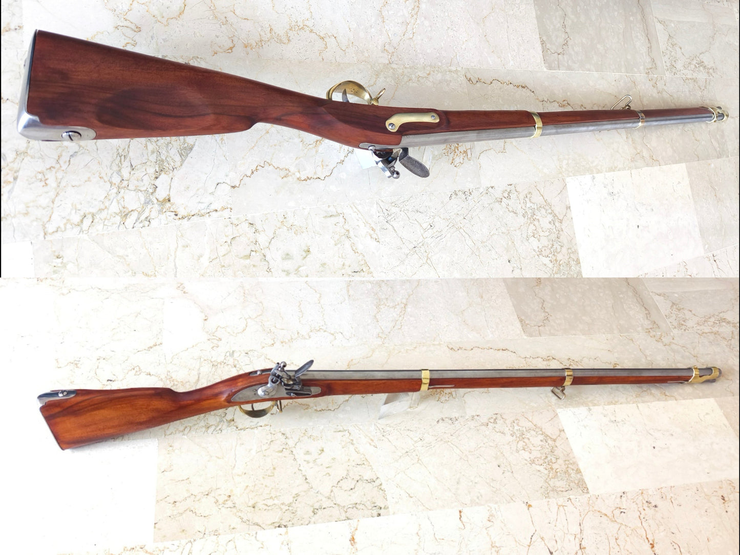 Fusil à silex (1777) Révolutionnaire Copie Fabriqué en Belgique LIÈGE (1979)