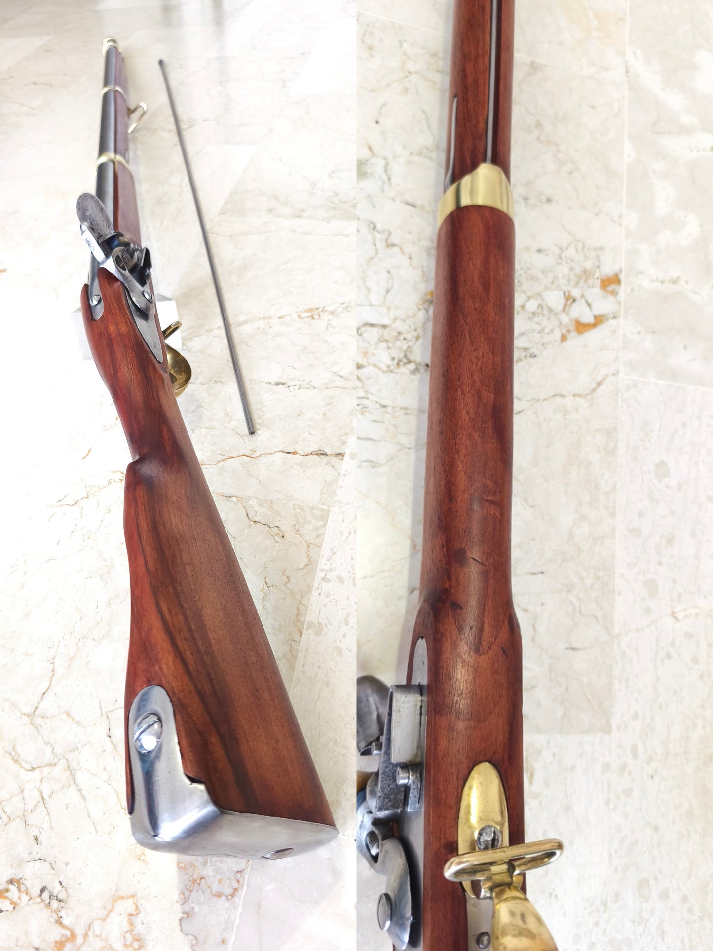 Fusil à silex (1777) Révolutionnaire Copie Fabriqué en Belgique LIÈGE (1979)