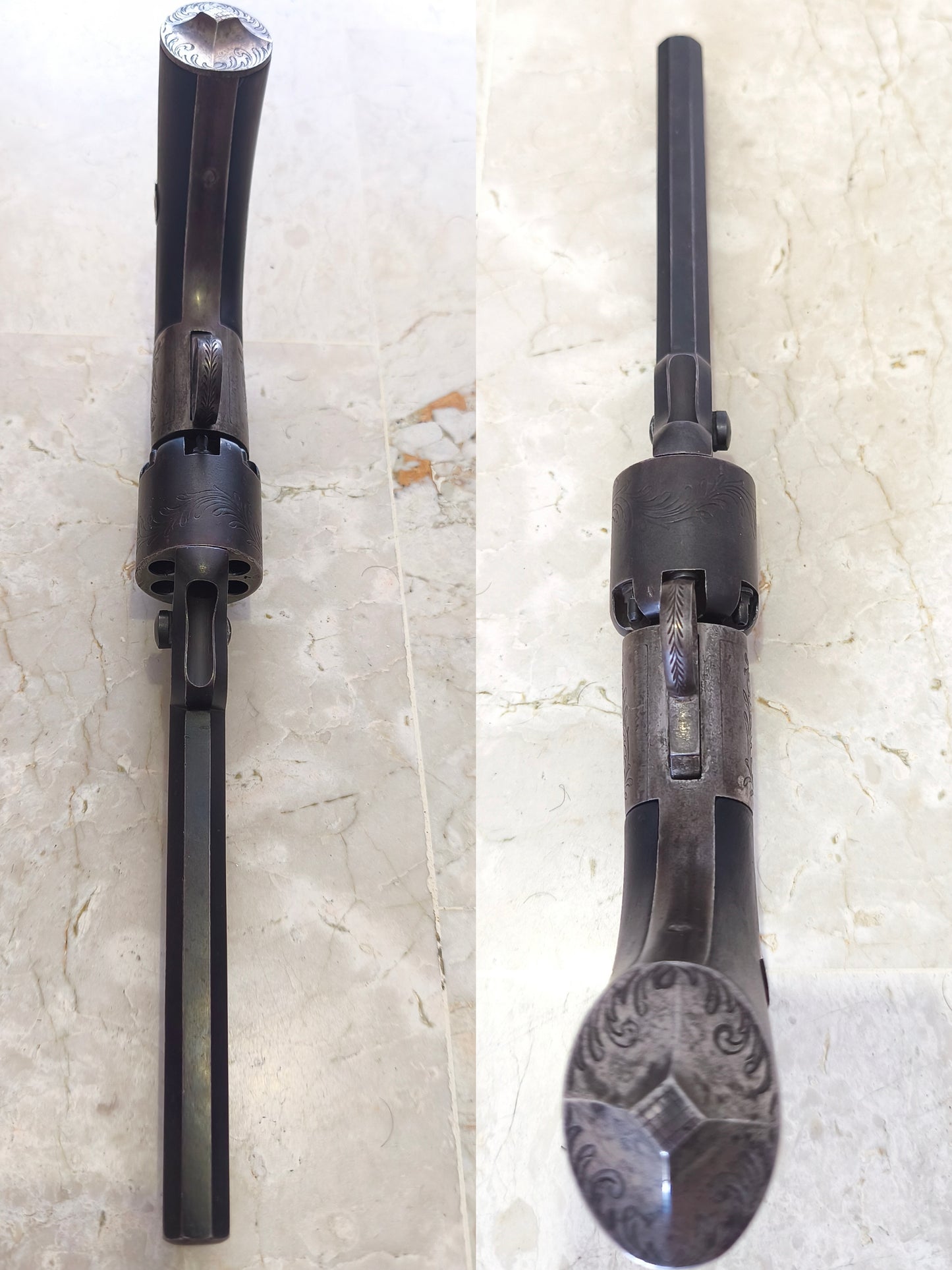 Revolver à percussion signé T. LHOIST 1853 calibre 8mm