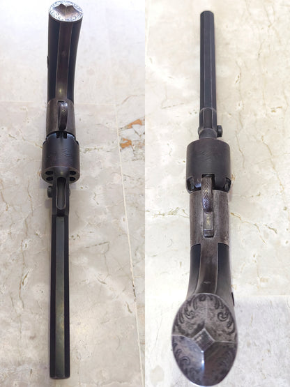 Revolver à percussion signé T. LHOIST 1853 calibre 8mm