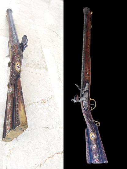 Balkan Ottoman Naval Flintlock Blunderbuss, late 18th century.