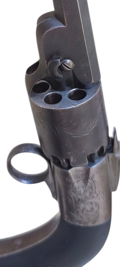 Revolver à percussion signé T. LHOIST 1853 calibre 8mm