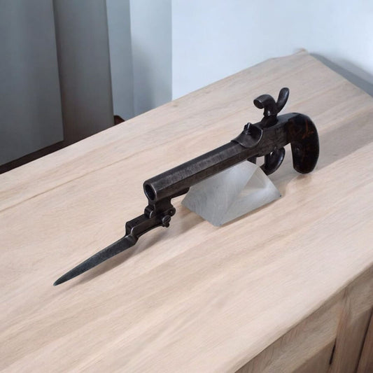 Auguste Francotte salon pistol with automatic bayonet, Belgium 1860