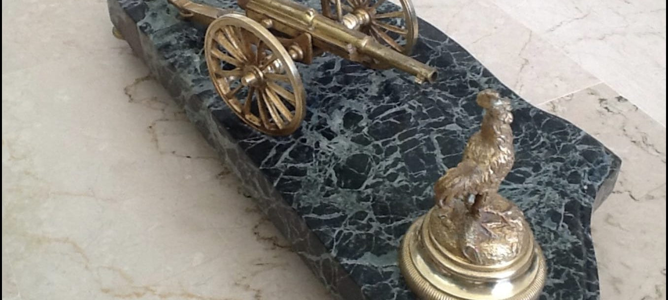 Чернильница «Пушка» 75-мм, образца 1897 года, Франция, конец XIX века.