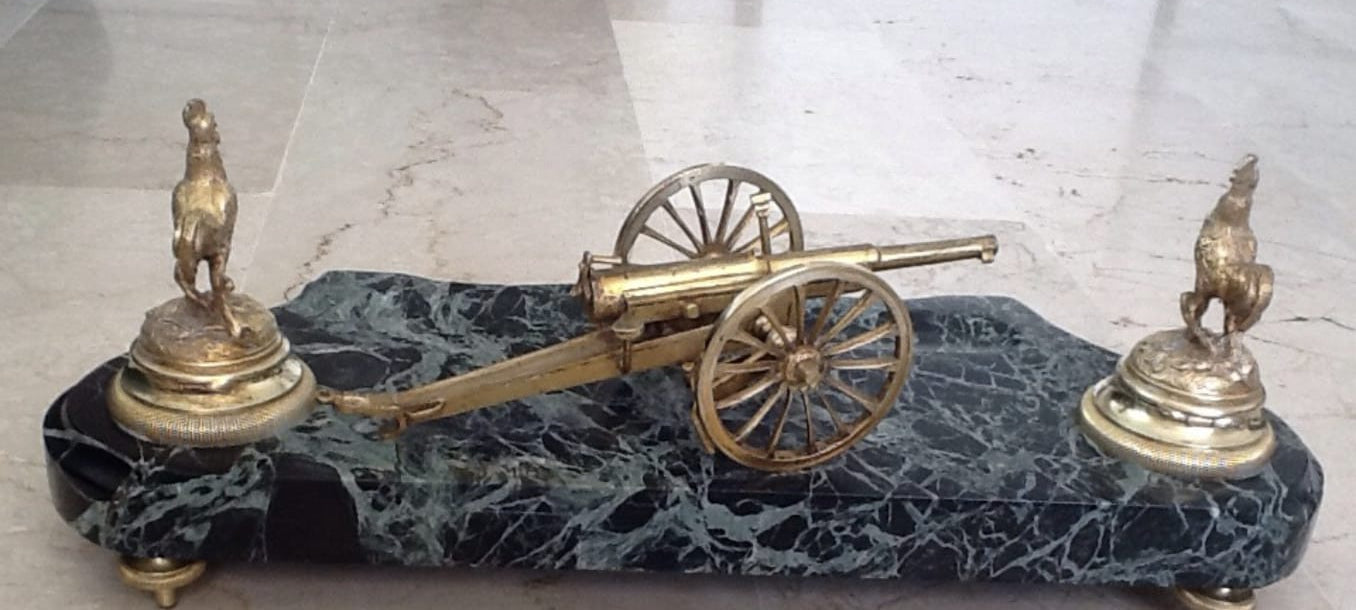 Чернильница «Пушка» 75-мм, образца 1897 года, Франция, конец XIX века.