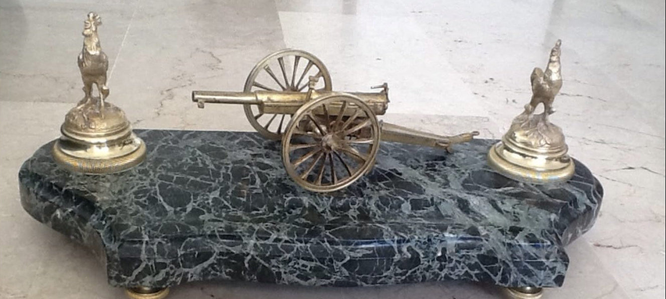 Чернильница «Пушка» 75-мм, образца 1897 года, Франция, конец XIX века.