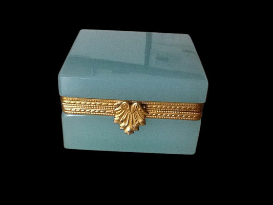 Murano Turquoise Jade Jewelry Box