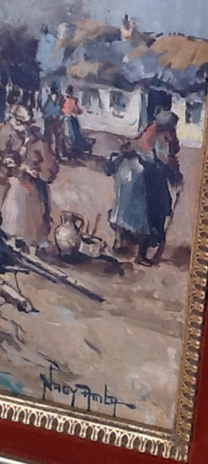 Нагий Аттила - Сцена деревенского рынка 1940 год.