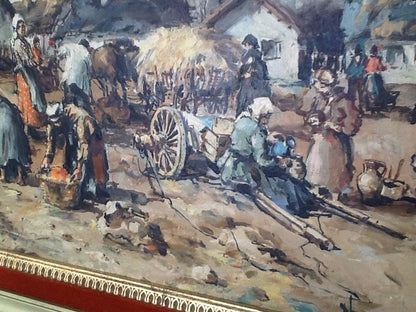 Нагий Аттила - Сцена деревенского рынка 1940 год.