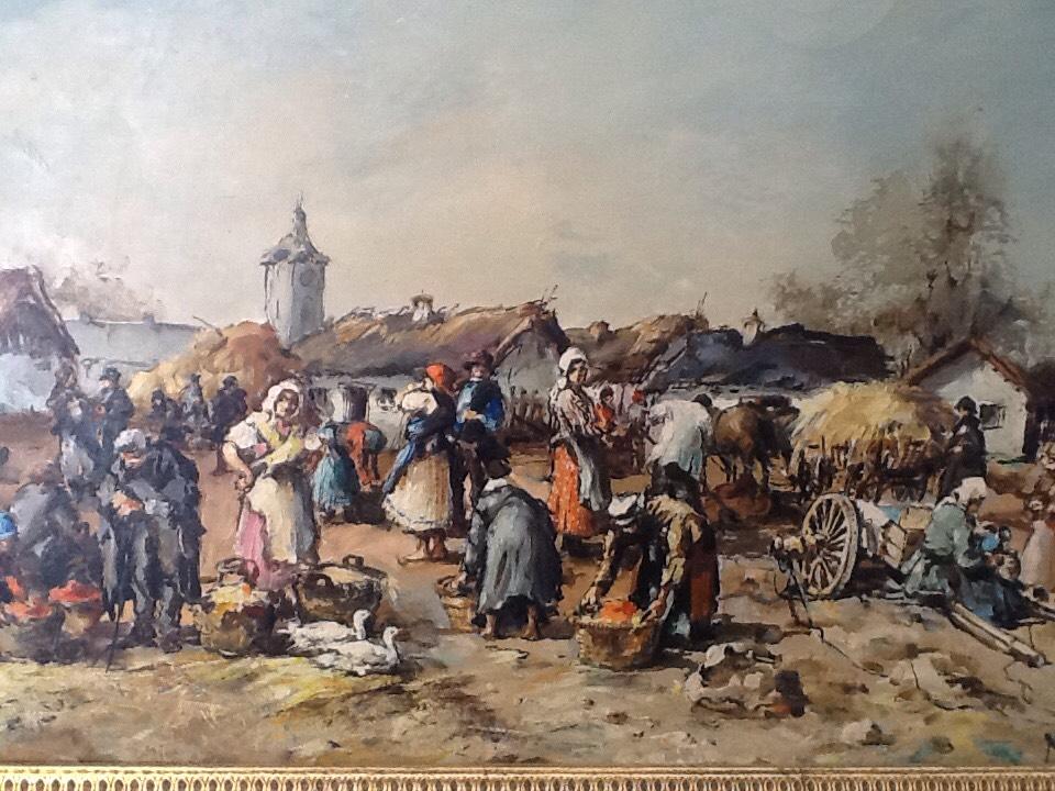 Нагий Аттила - Сцена деревенского рынка 1940 год.