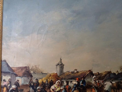 Нагий Аттила - Сцена деревенского рынка 1940 год.