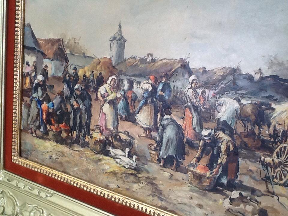 Нагий Аттила - Сцена деревенского рынка 1940 год.