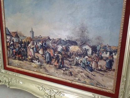 Нагий Аттила - Сцена деревенского рынка 1940 год.